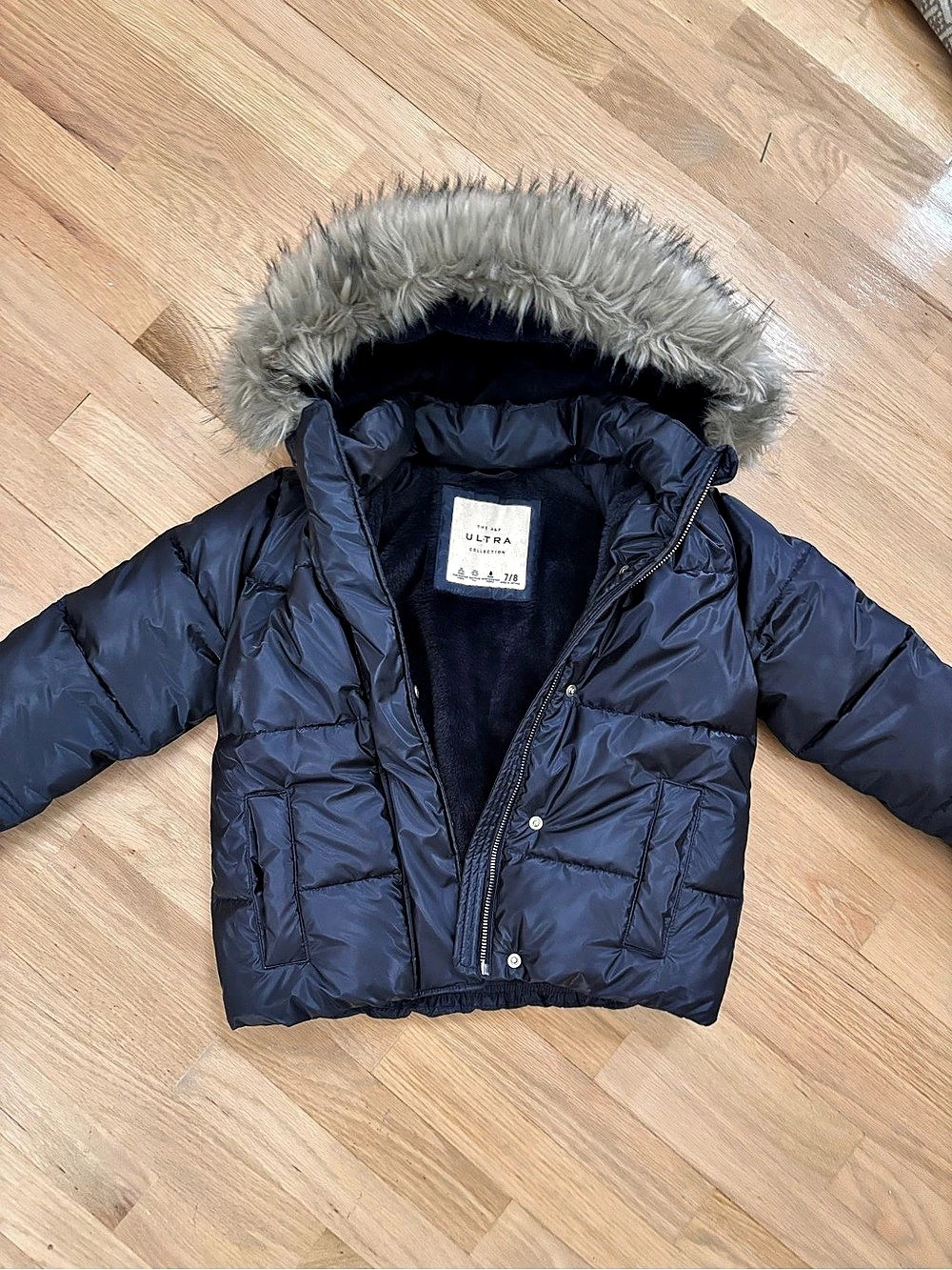 Abercrombie & Fitch Ultra Collection Girls Puffer Jacket Blue Size 7/8
